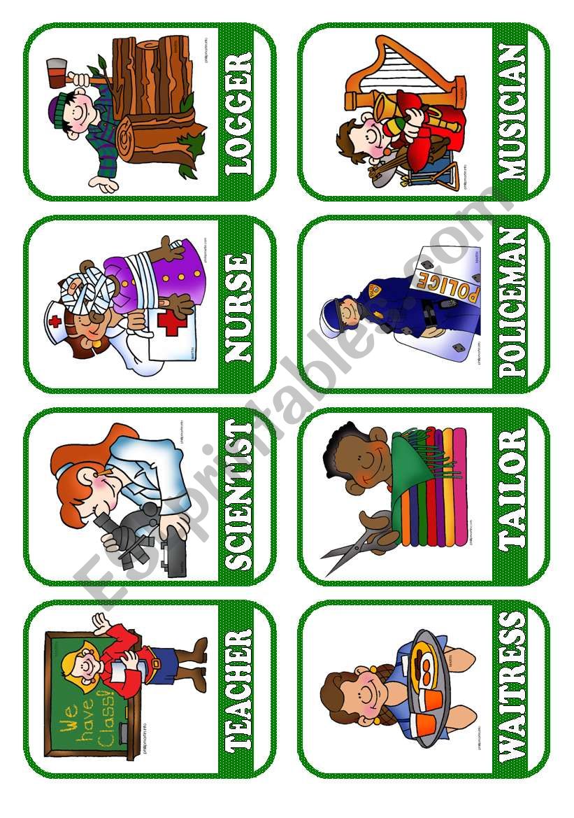 OCCUPATIONS - FLASHCARDS 3/5 worksheet