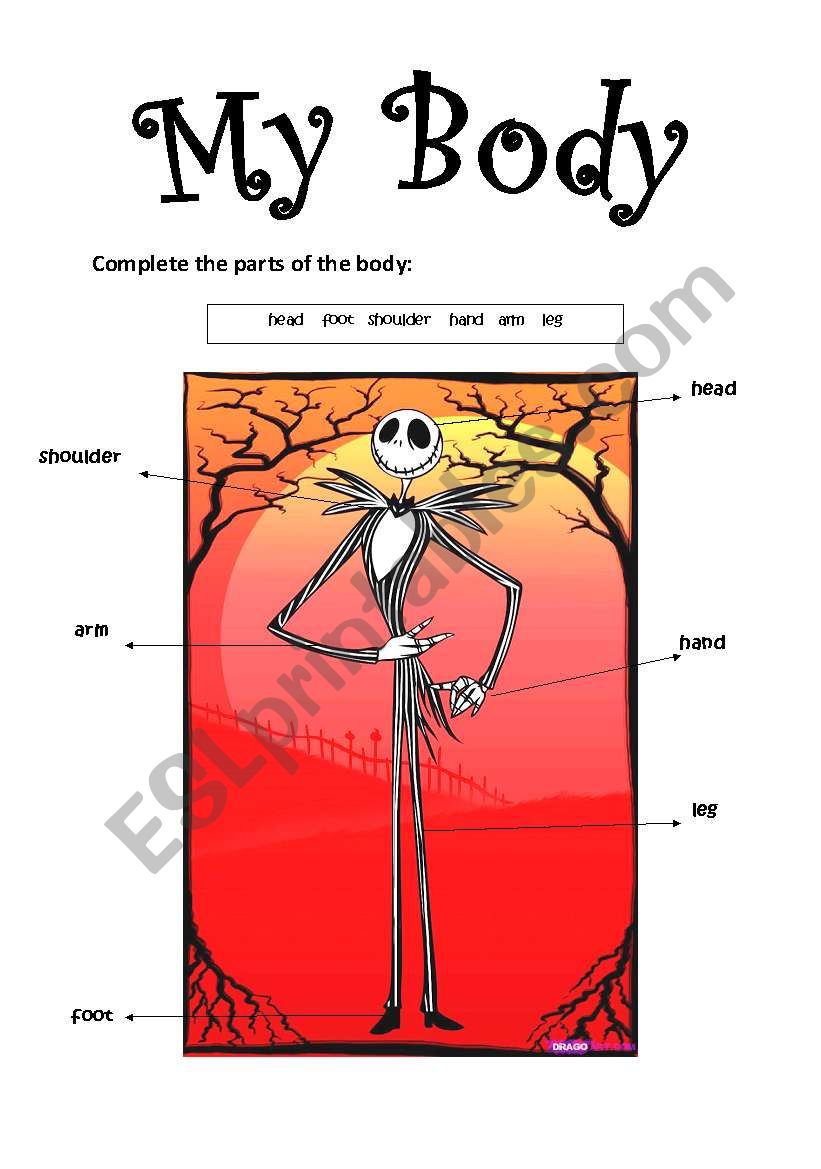Halloween + Parts of the body + keys
