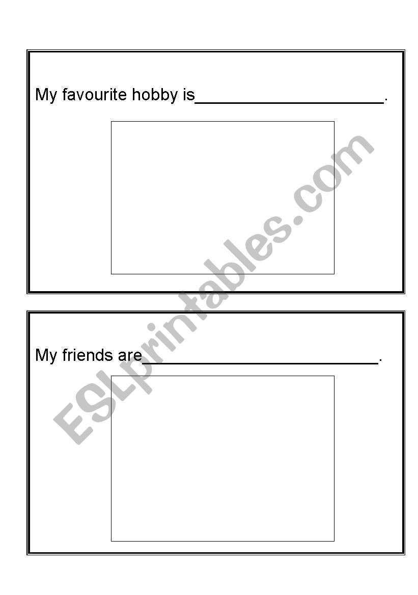 All about me booklet worksheet