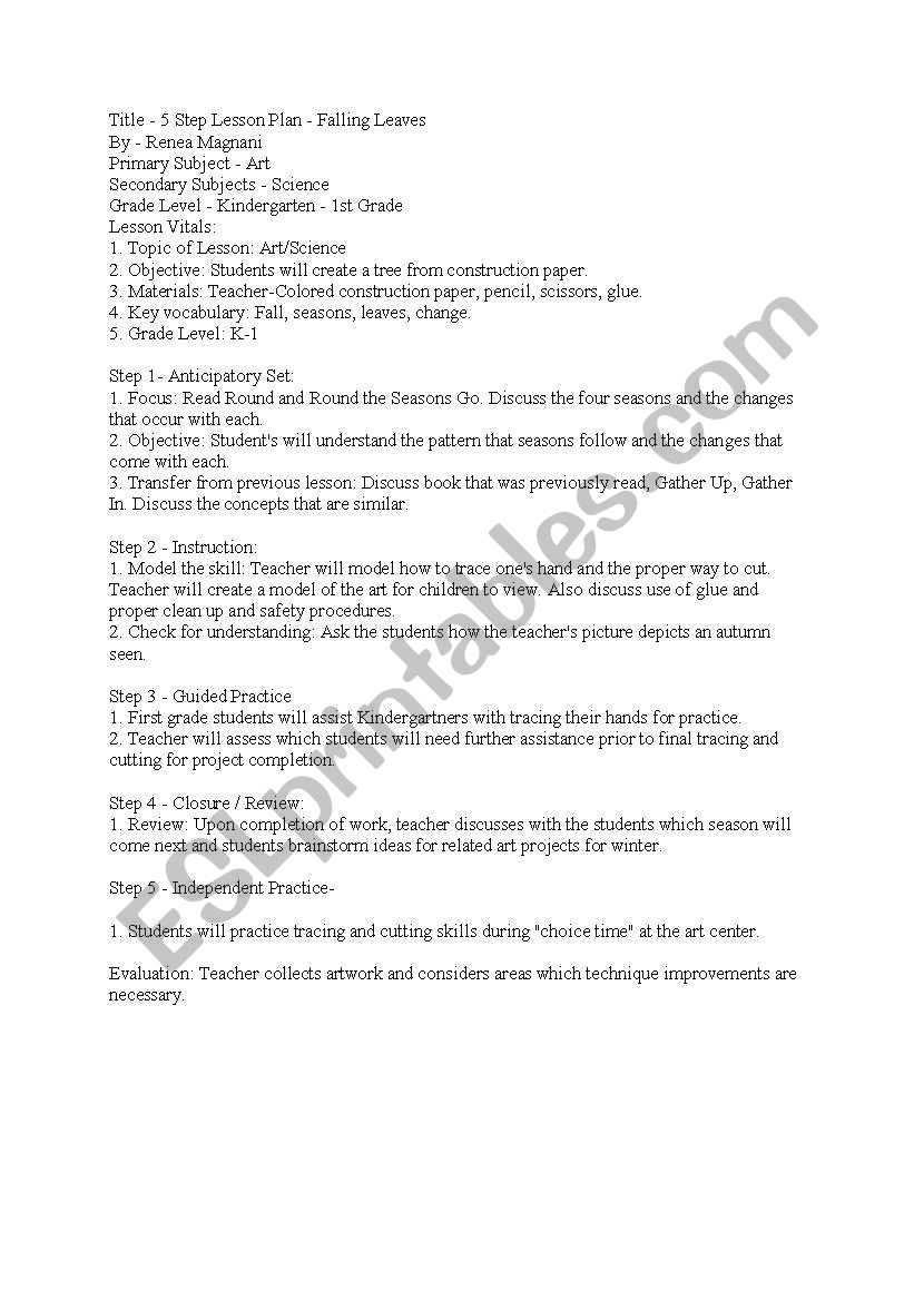 autumn colours and seasons worksheet