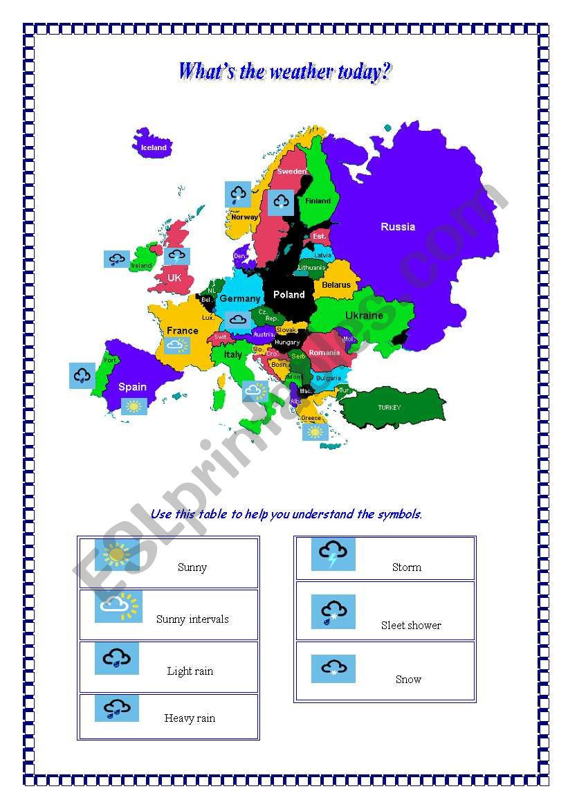 weather  worksheet