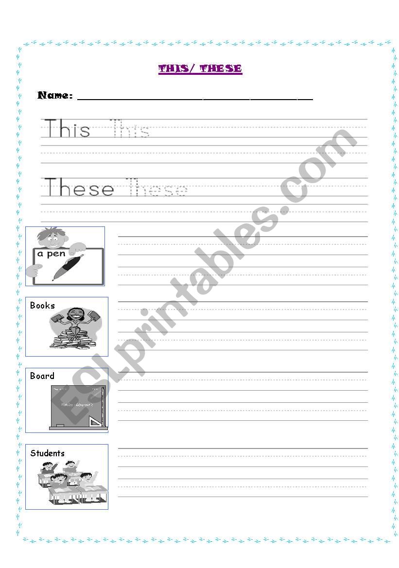 This/these worksheet