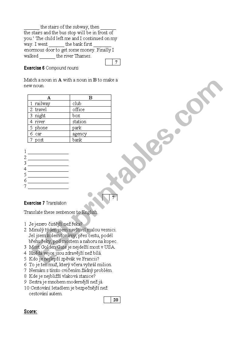 English test for elementary (part 2)