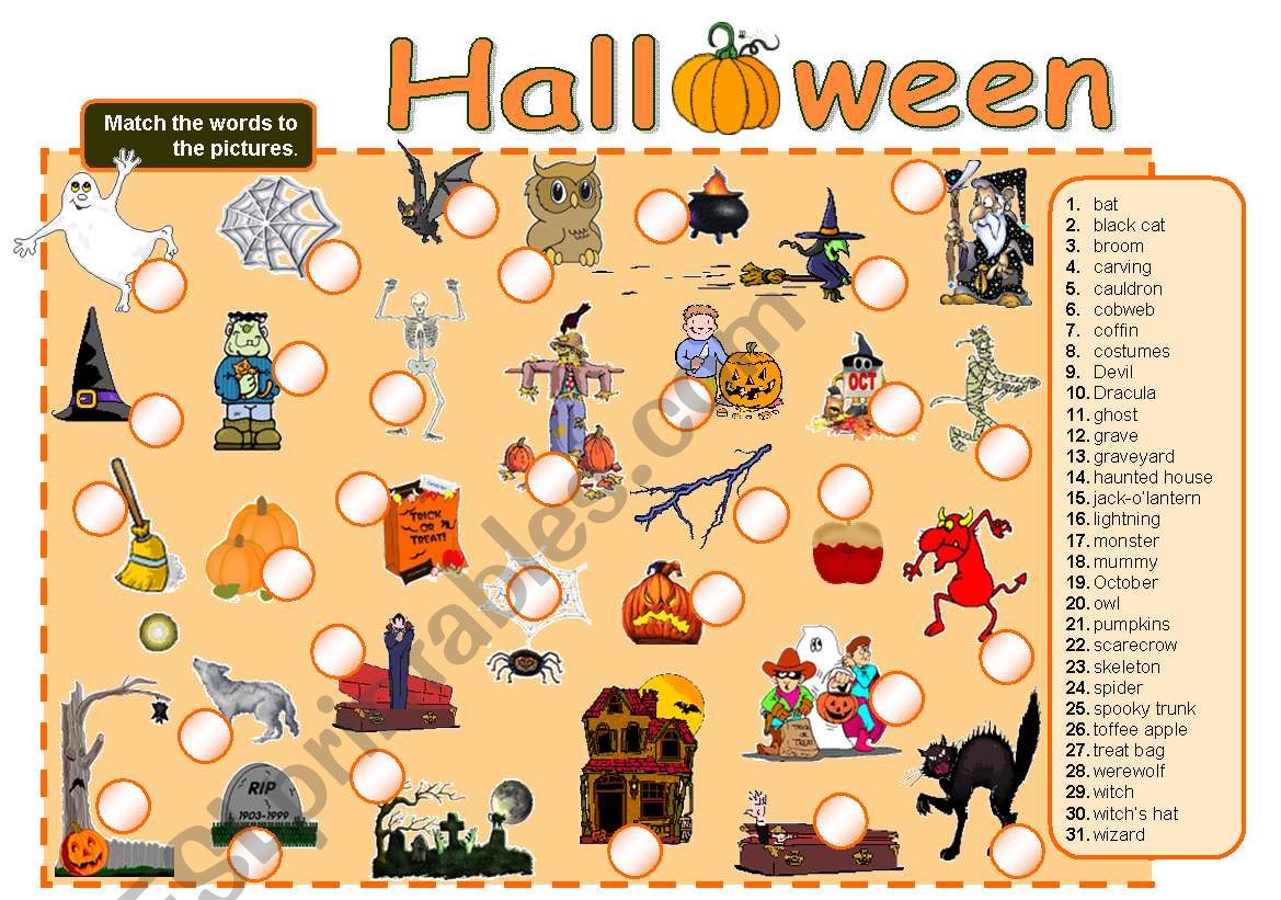 Halloween - Part 1 worksheet