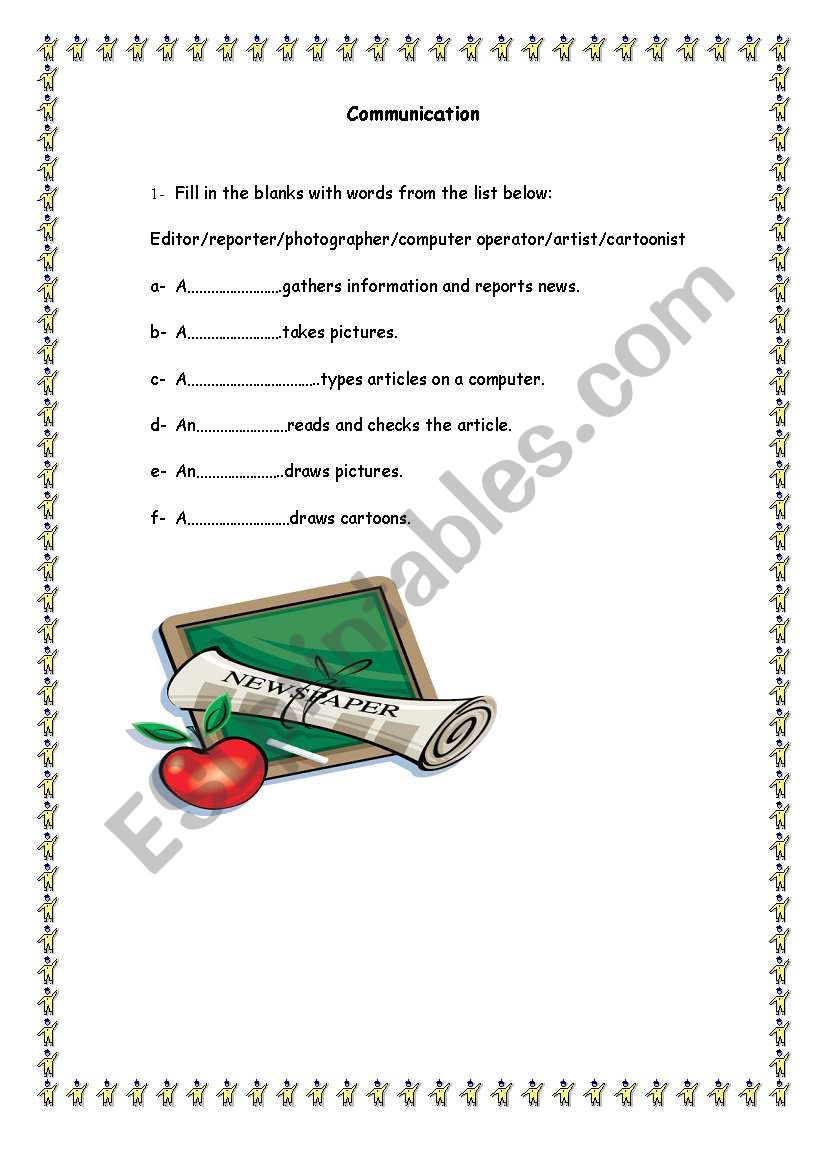 Communication worksheet