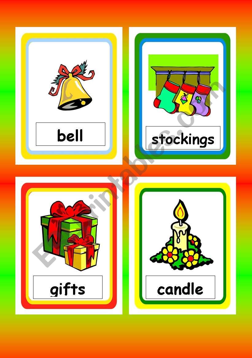 Christmas Flashcards worksheet