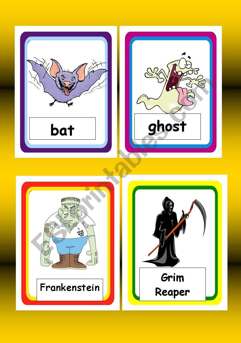 Halloween Flashcards worksheet