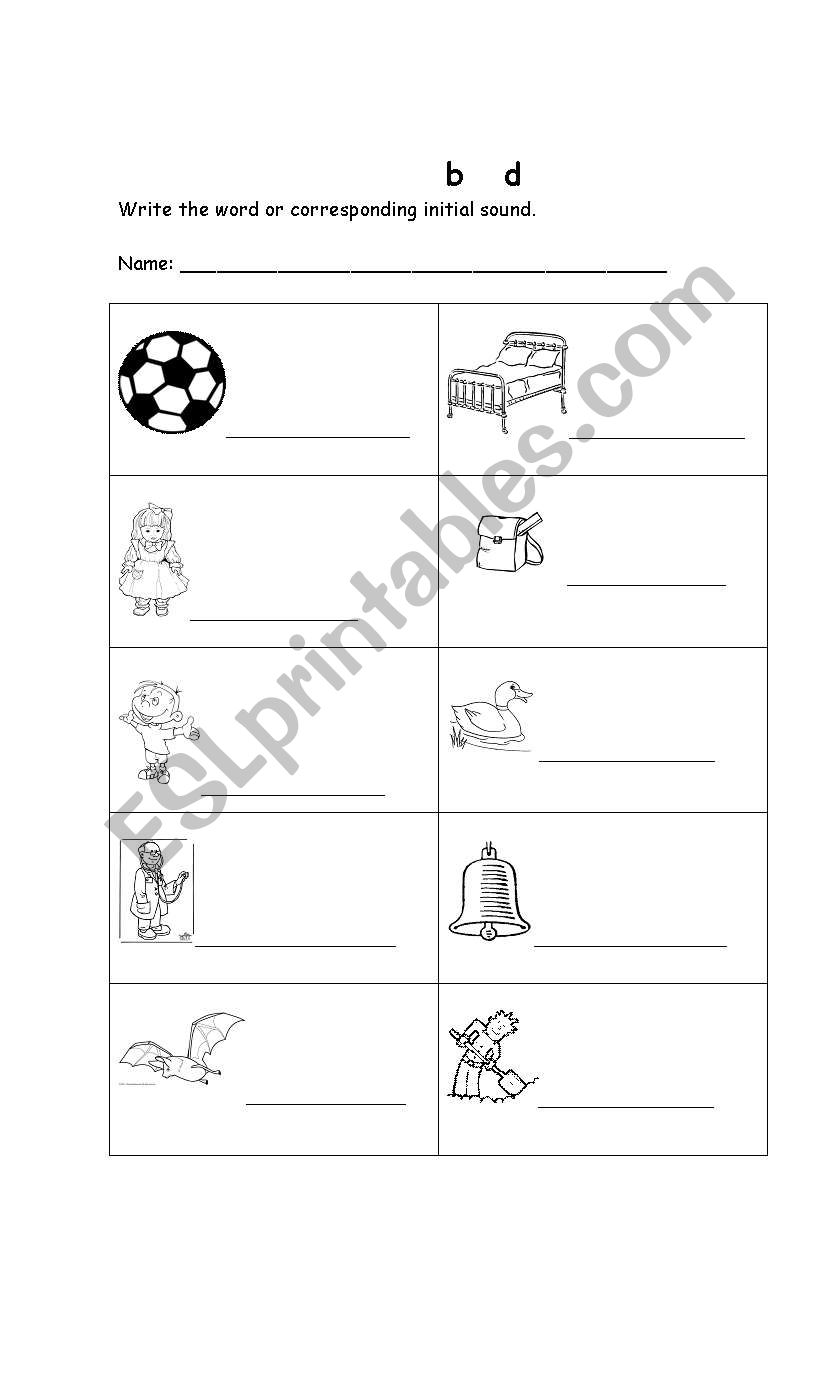 Visual discrimination worksheet