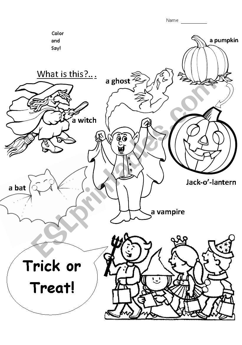 Halloween Coloring  worksheet