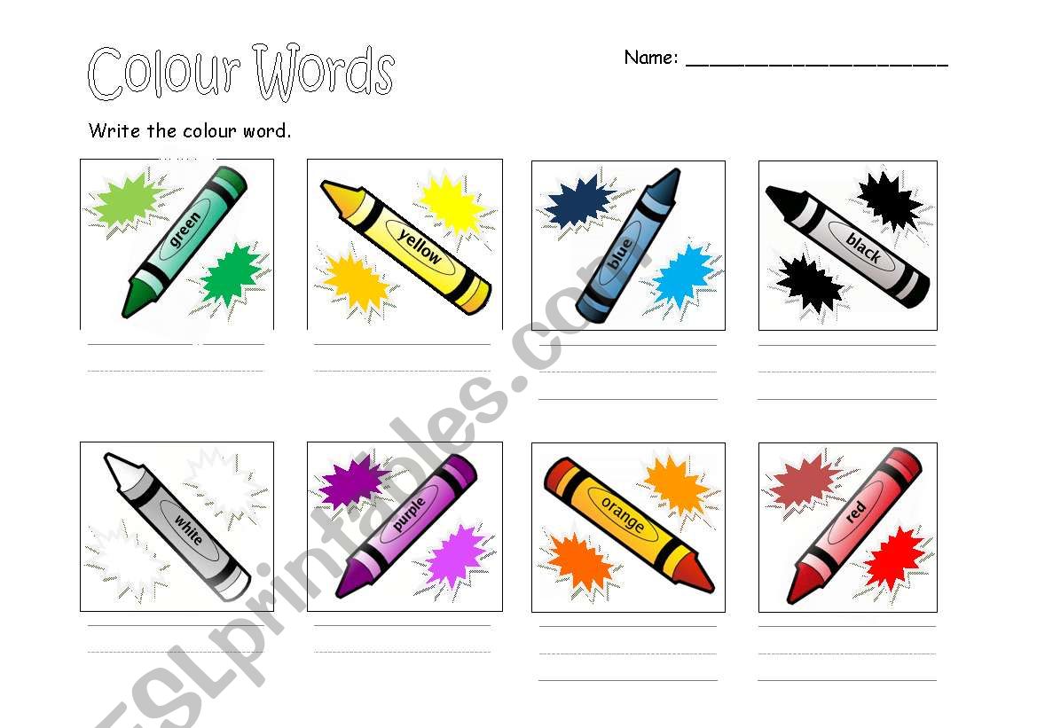 Colour Practice worksheet