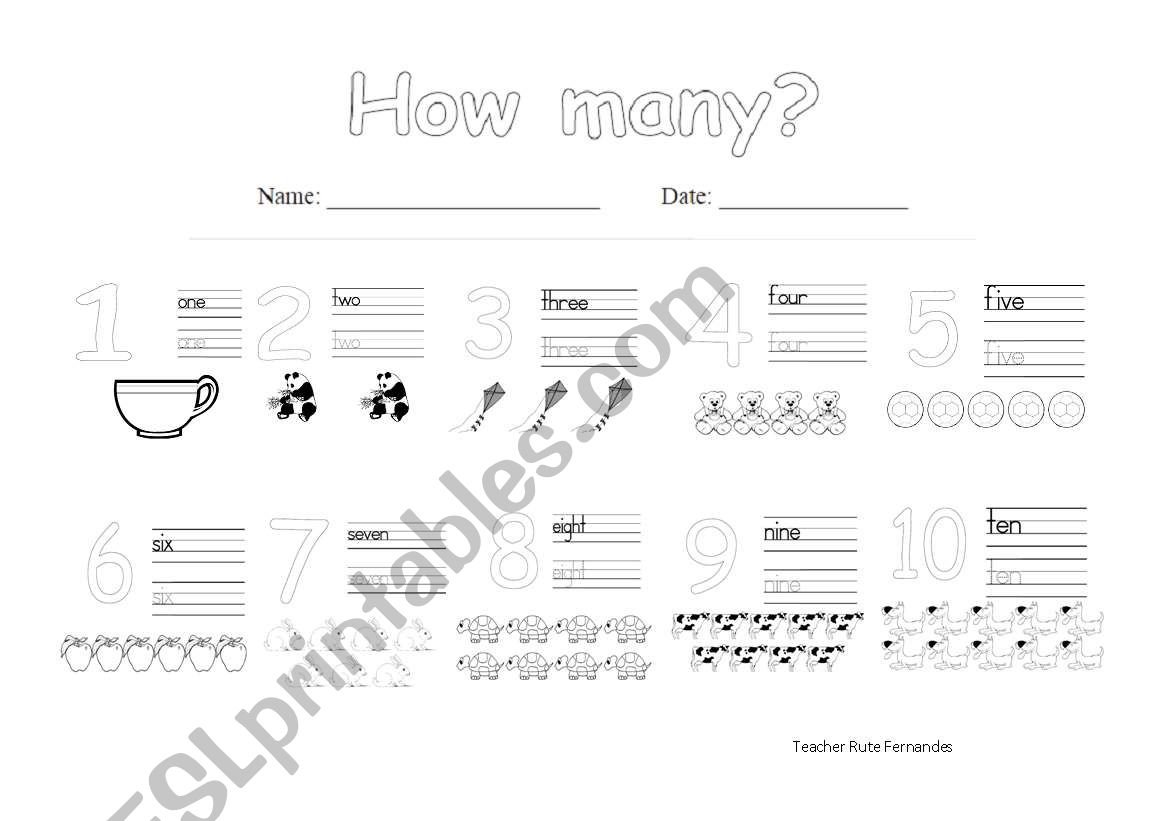 How many? worksheet