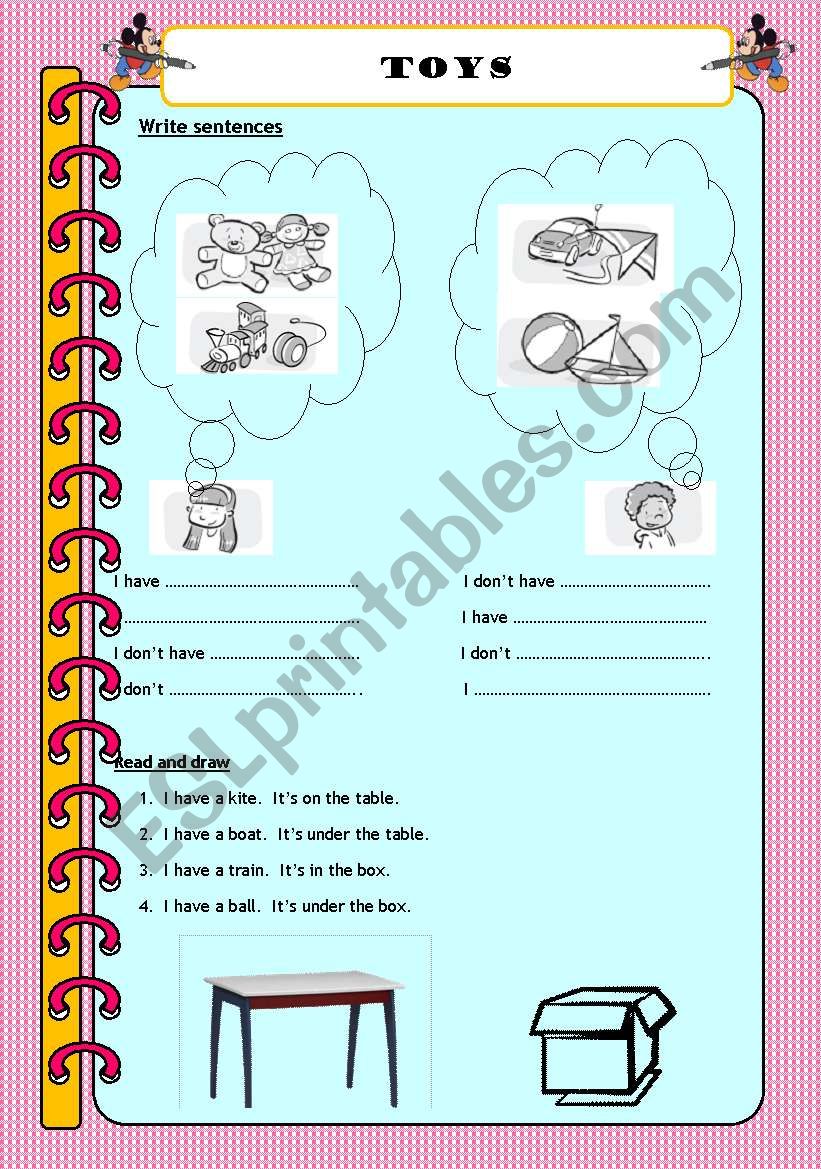 Toys  worksheet