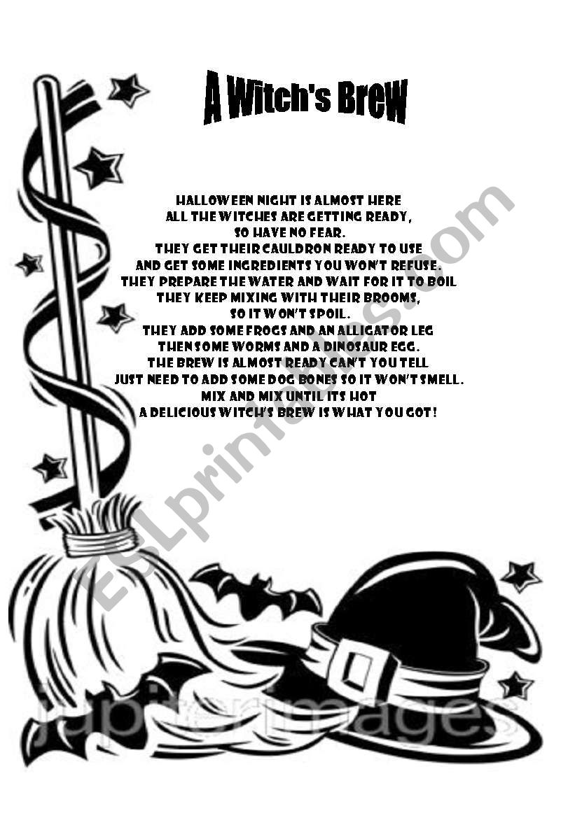 A WitchÂ´s Brew worksheet