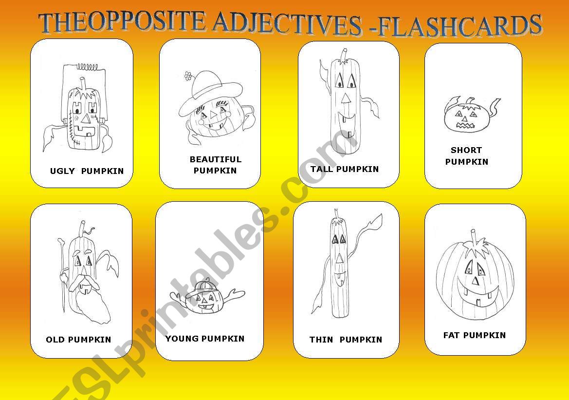 THE OPPOSITE ADJECTIVES worksheet