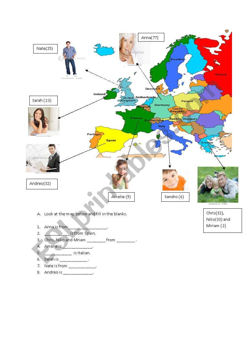 countries,nationalities and hobbies