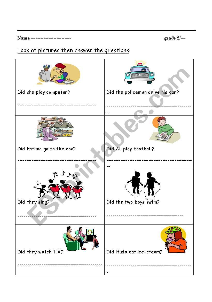 past simple worksheet