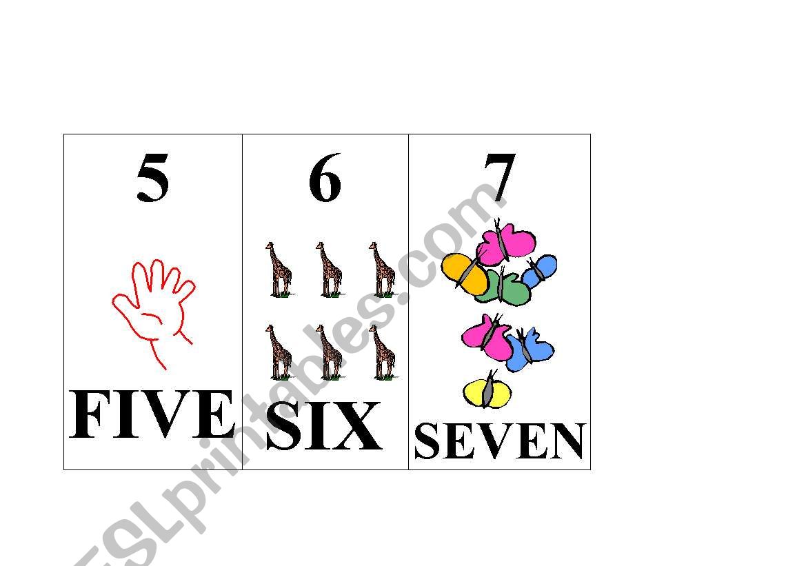 NUMBERS worksheet