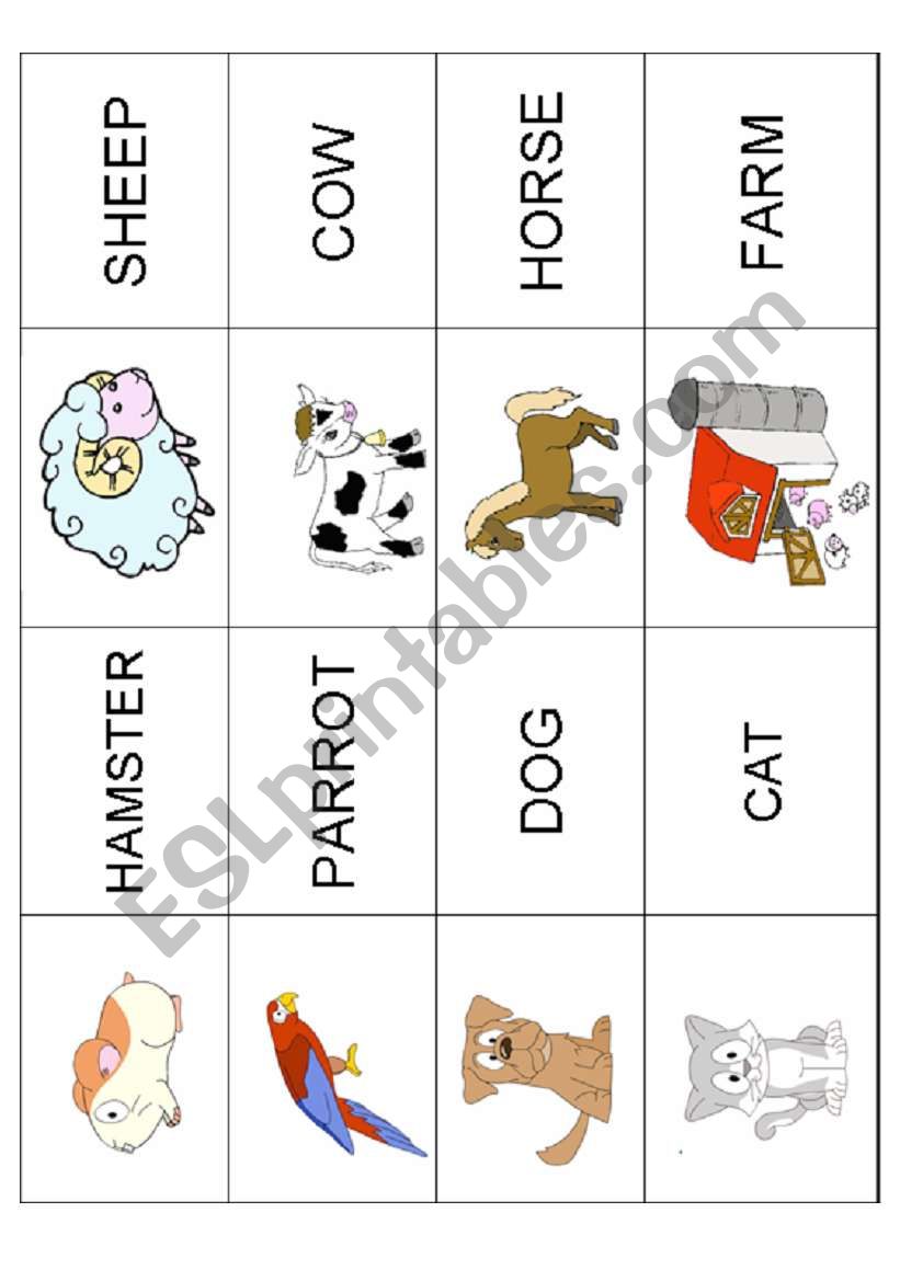 farm animals and pets worksheet