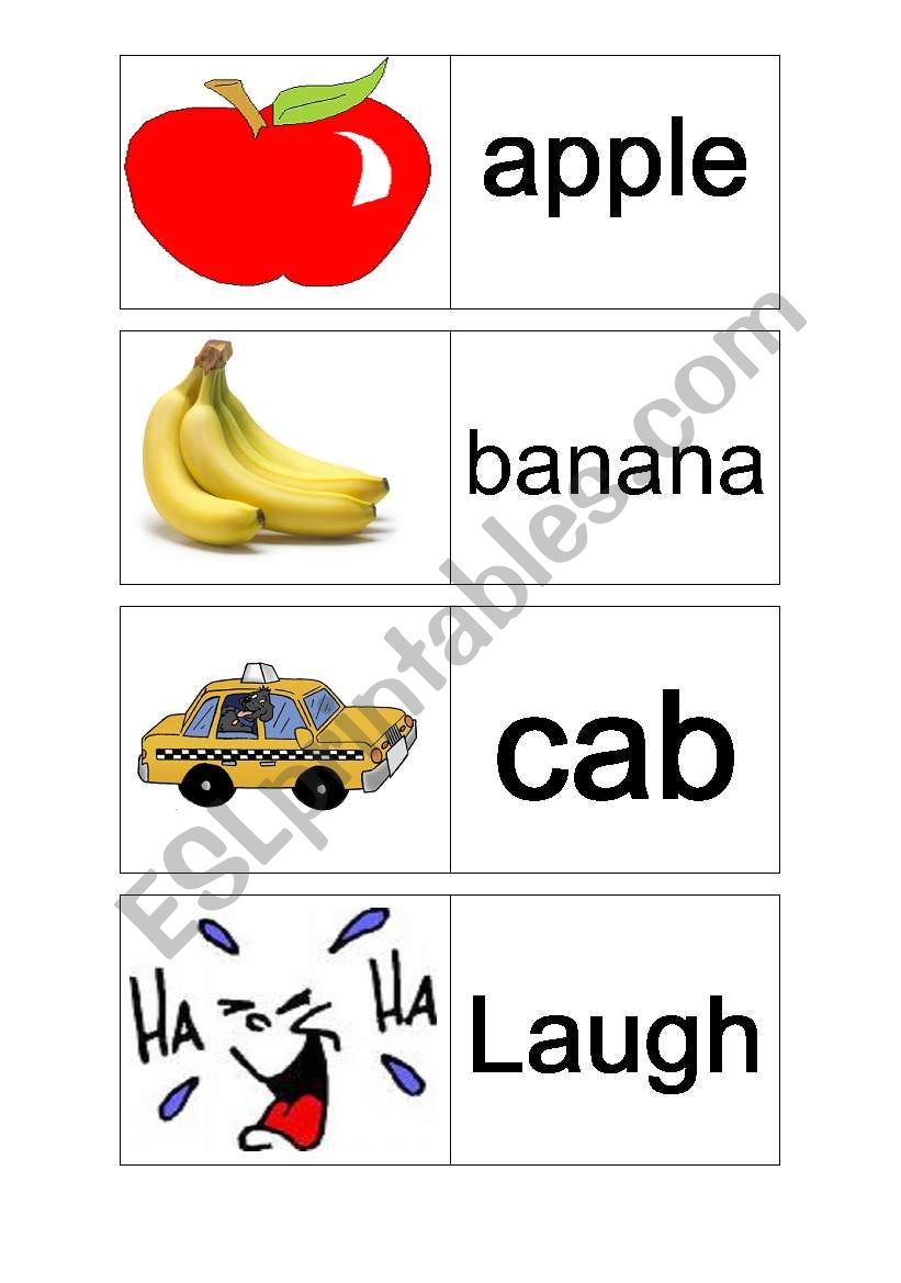 Memory game (phonetic contrasting sounds)