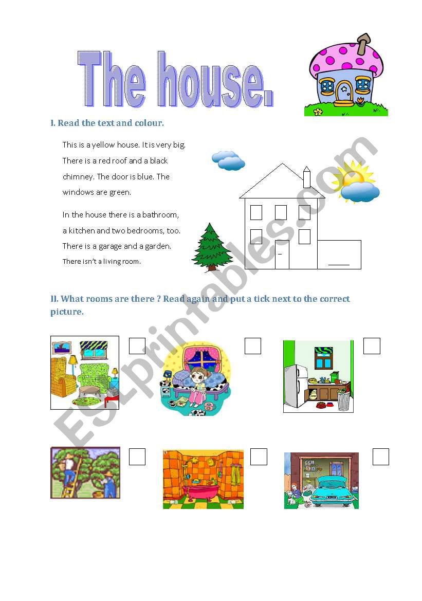 The house. worksheet