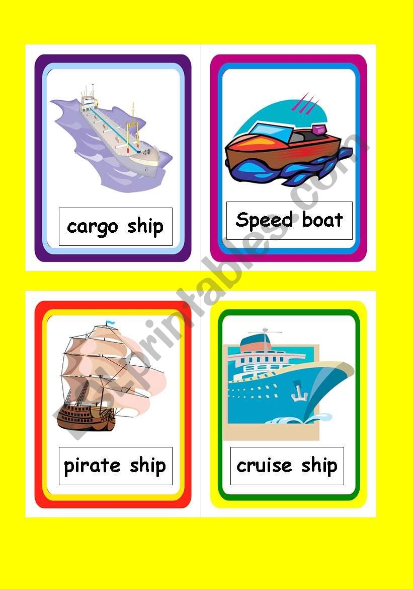 Transportation Flashcards 1 of 3 (water based transportation)