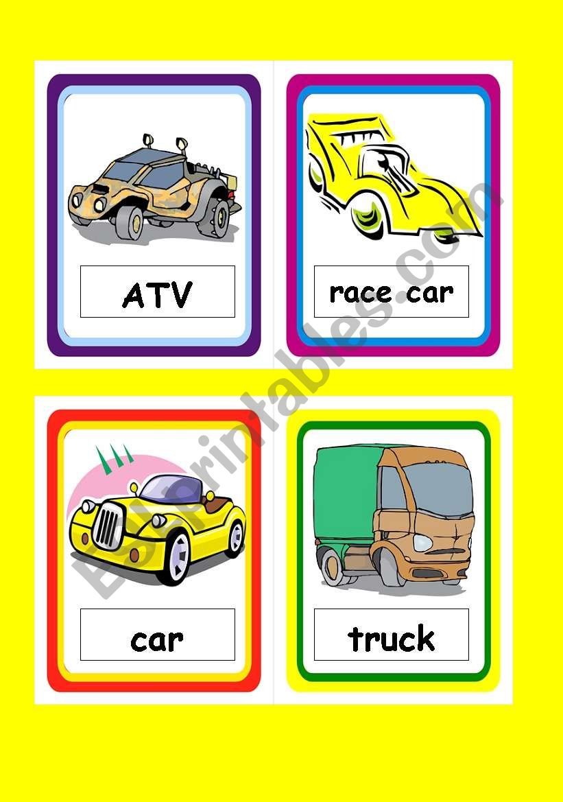 Transportation Flashcards 2 of 3 (land based transportation)