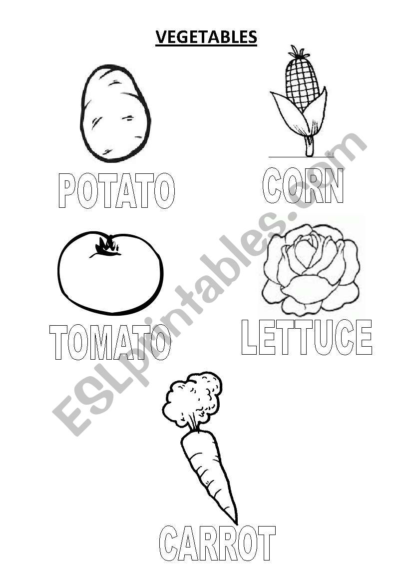 VEGETABLES worksheet