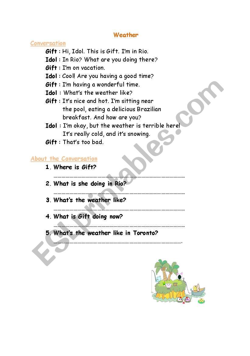 weather worksheet