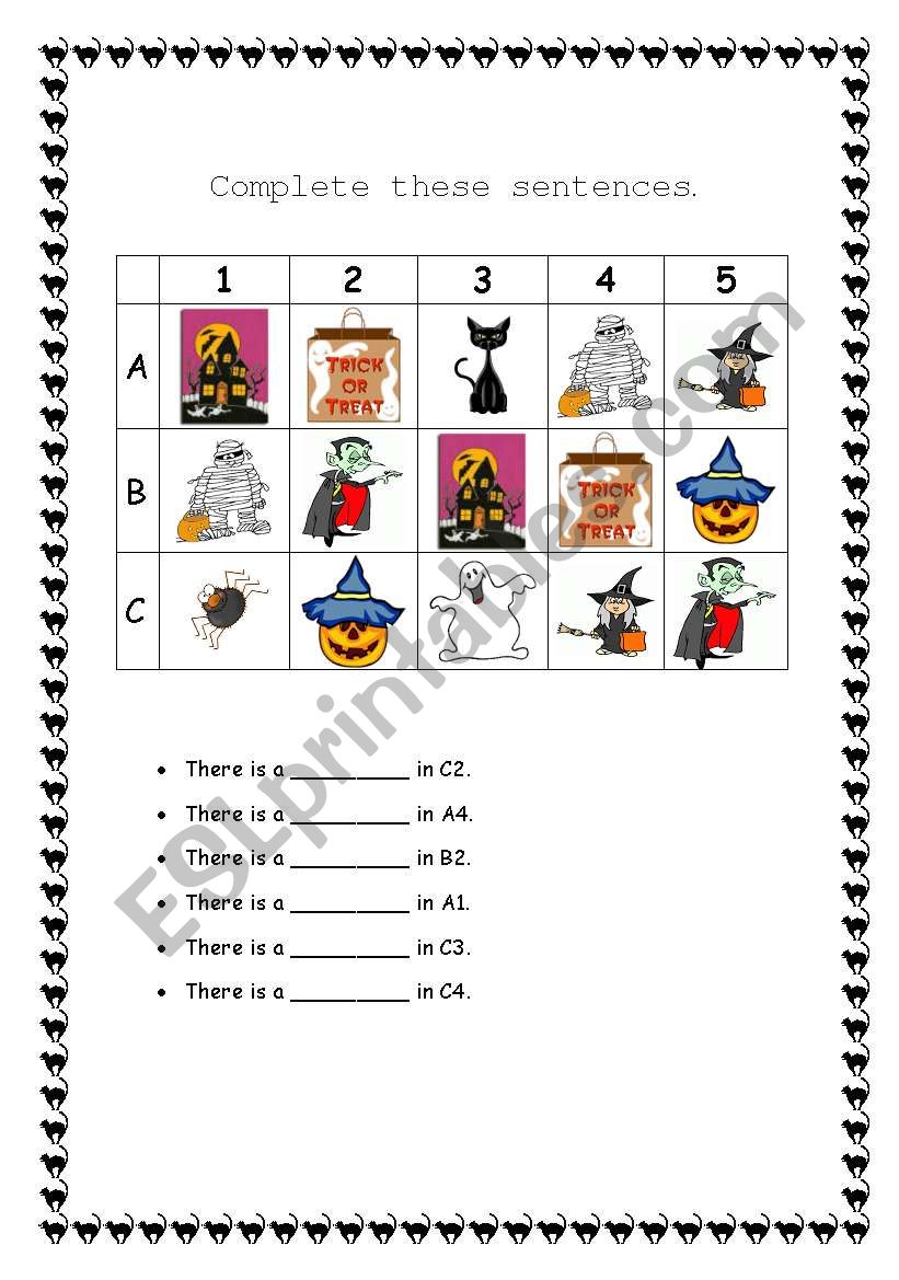 HALLOWEEN  GRID worksheet