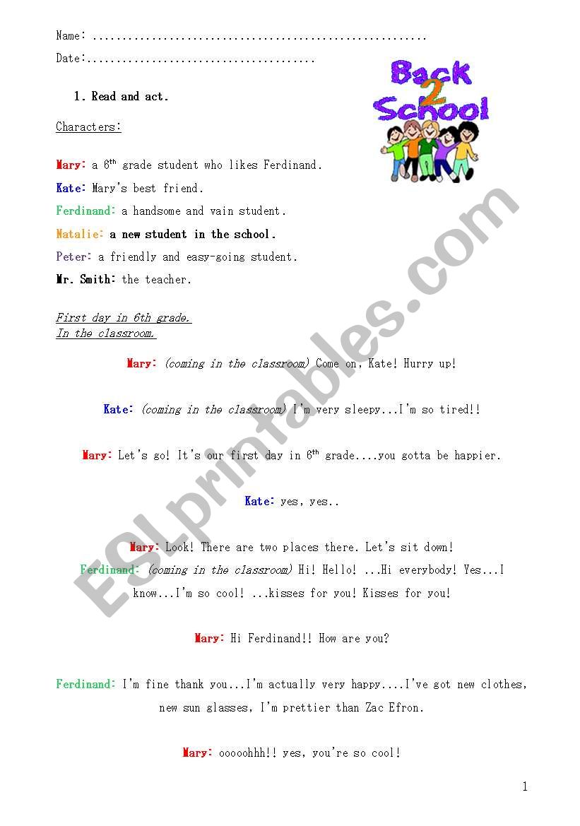 Role-play worksheet