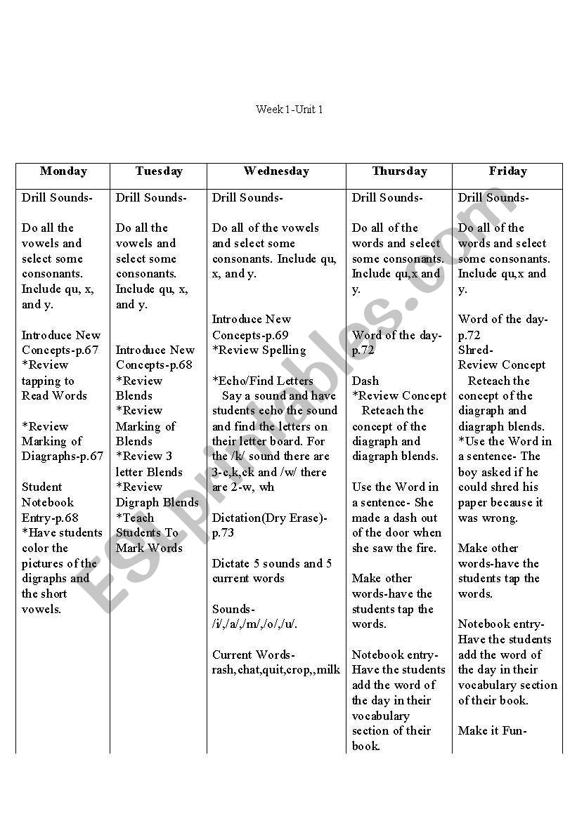 English worksheets FUNdations