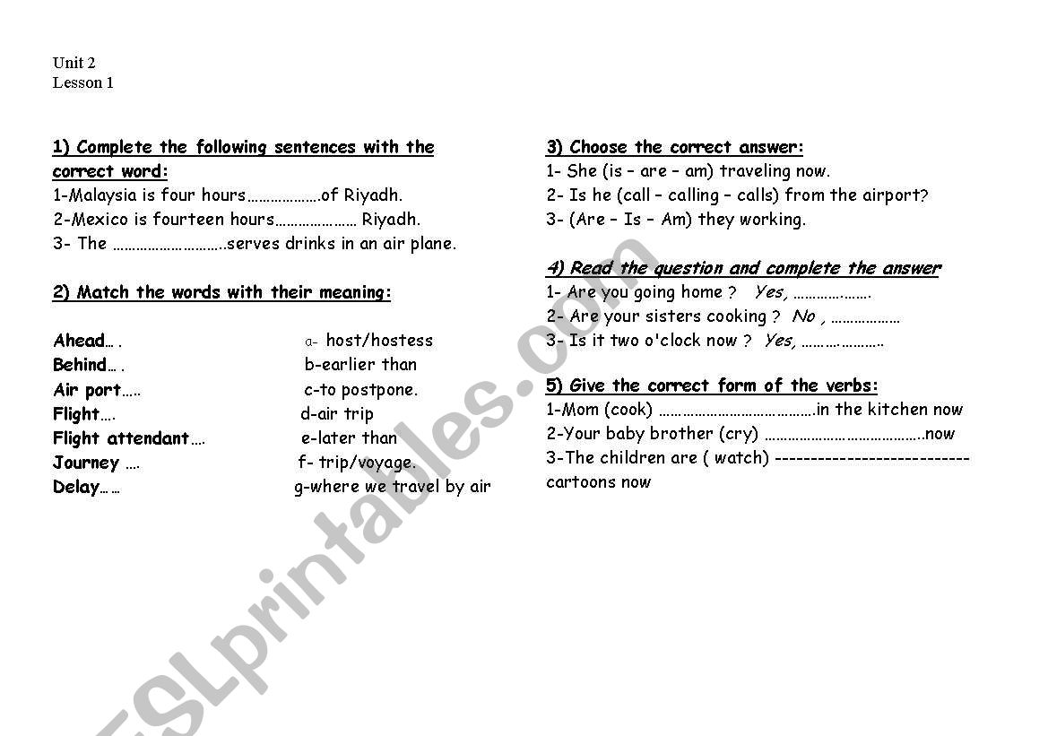 time around the world quiz worksheet