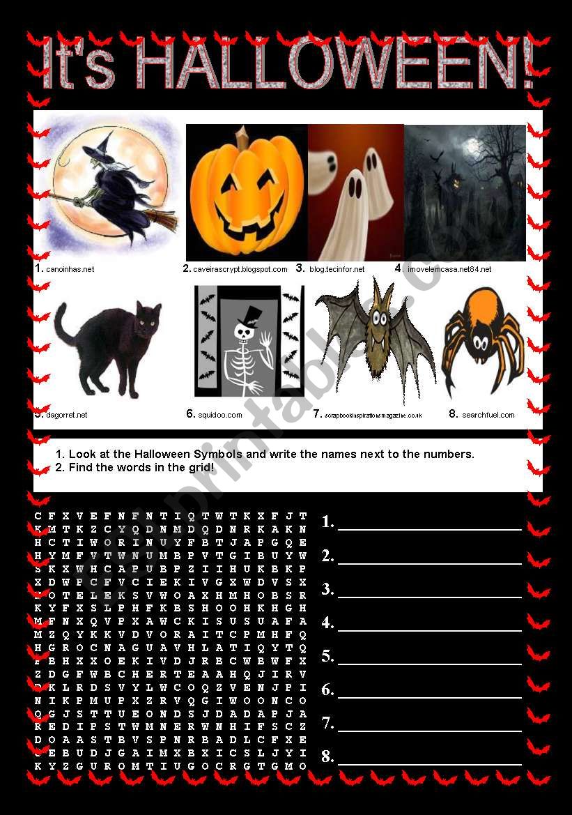 Its Halloween + KEY worksheet