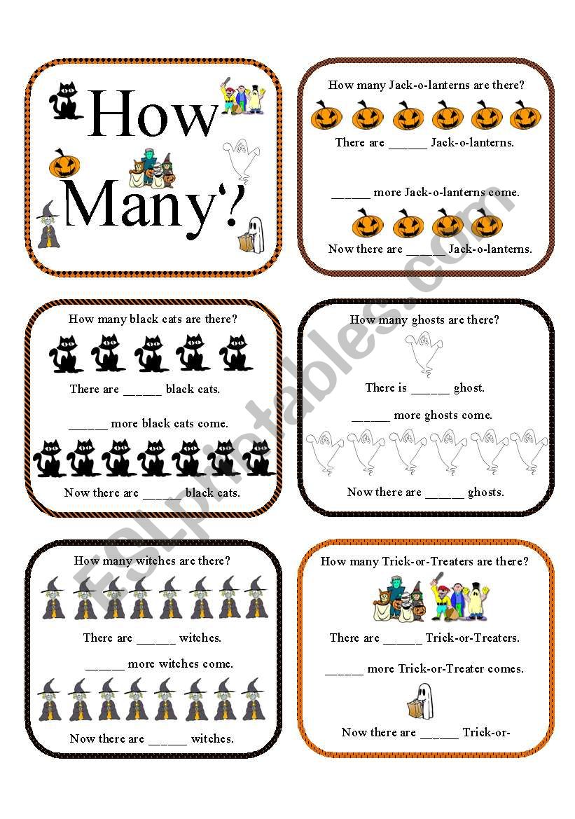 How Many?...Halloween Activities