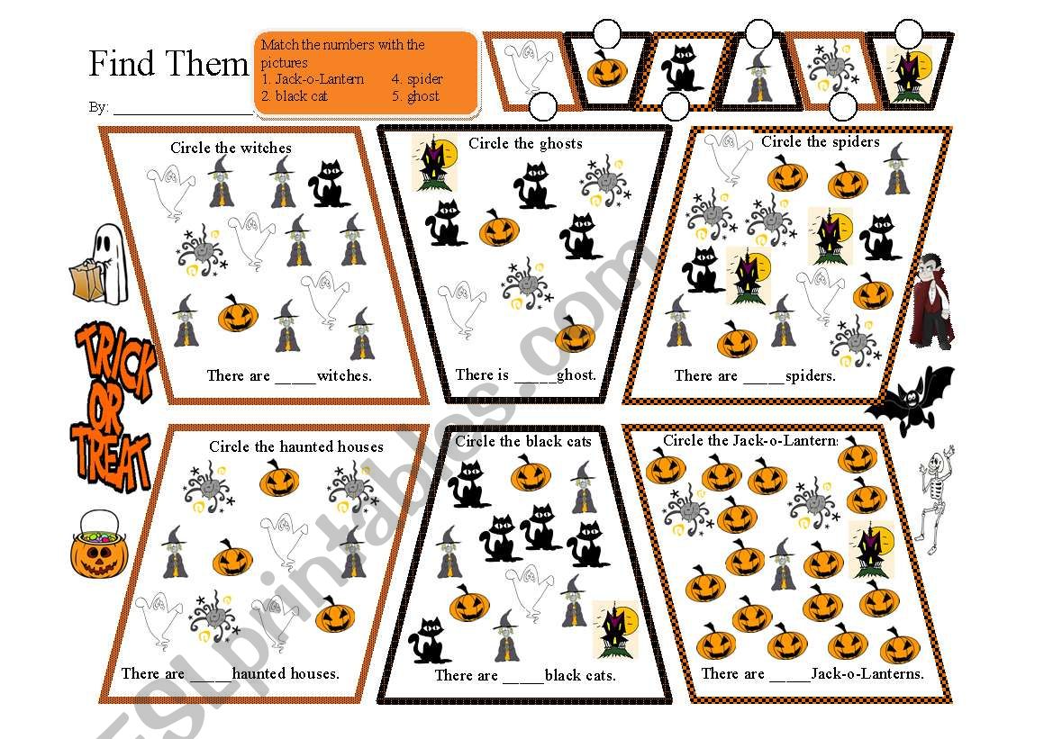 Find and Count Halloween worksheet
