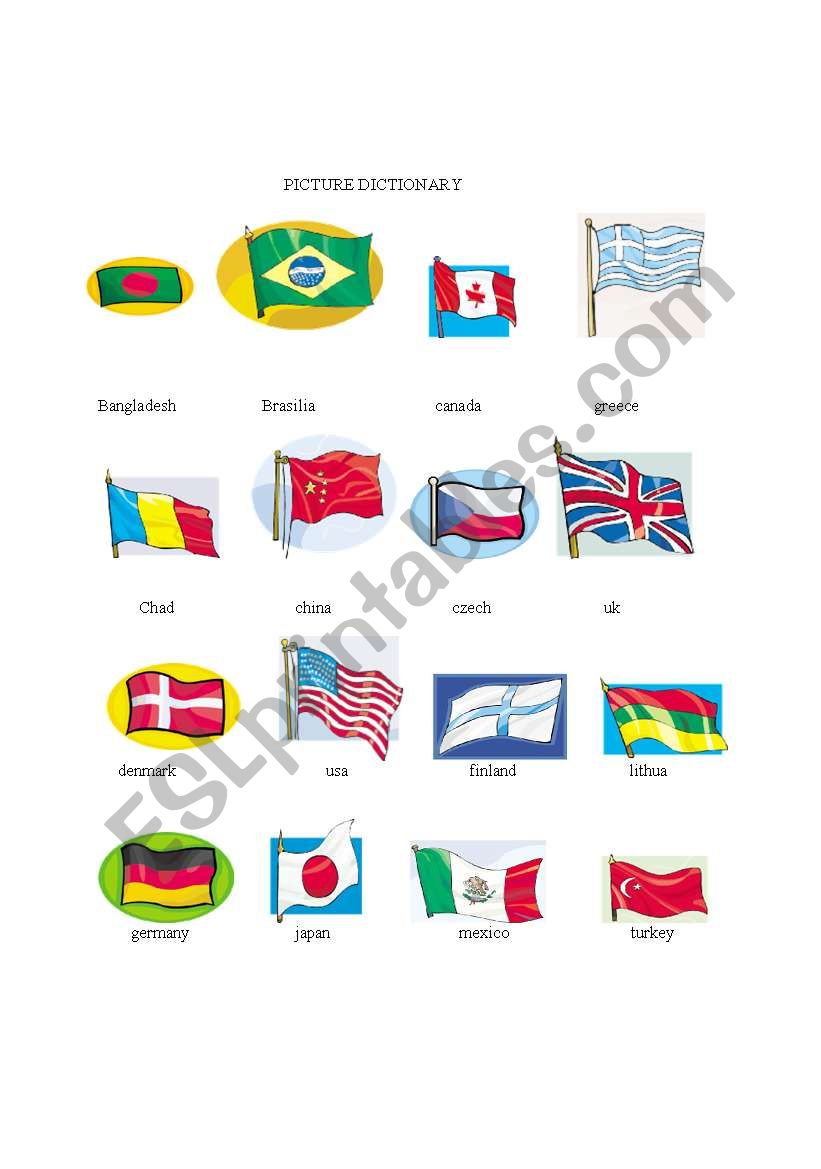 flags worksheet