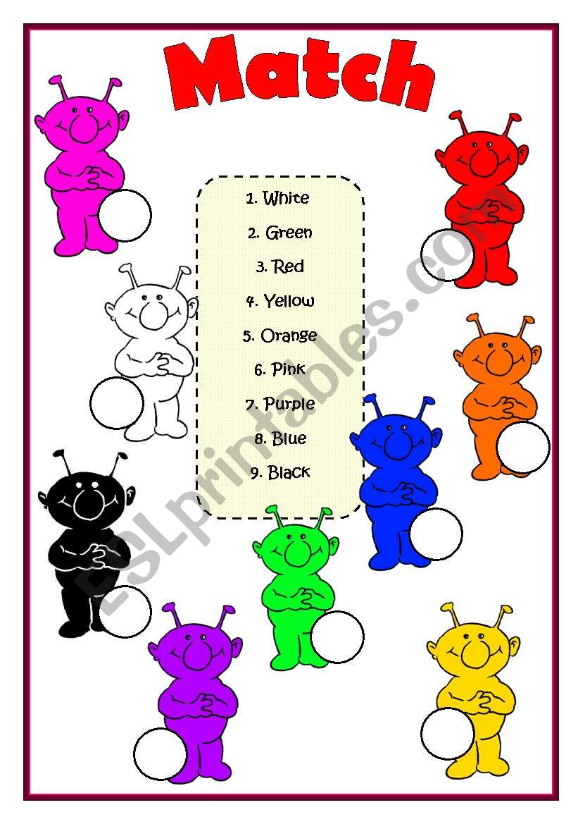 Match the Colors  worksheet