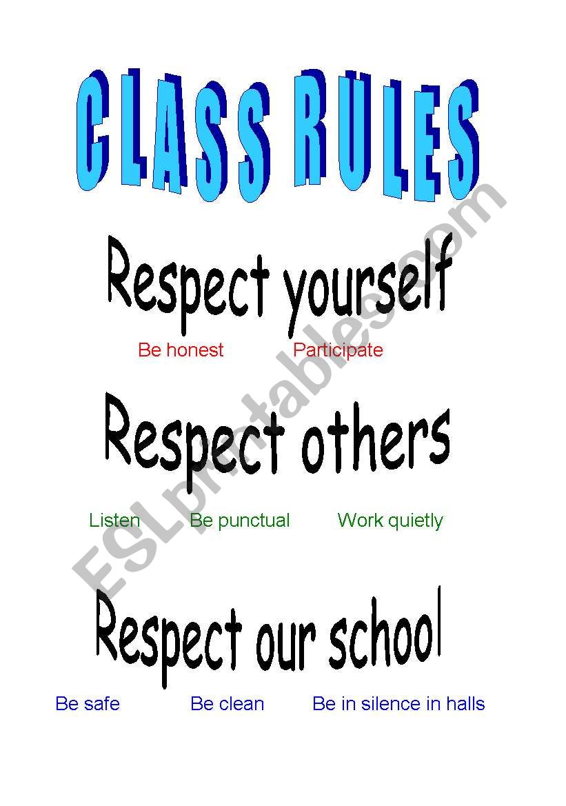 classrules firstgrade worksheet