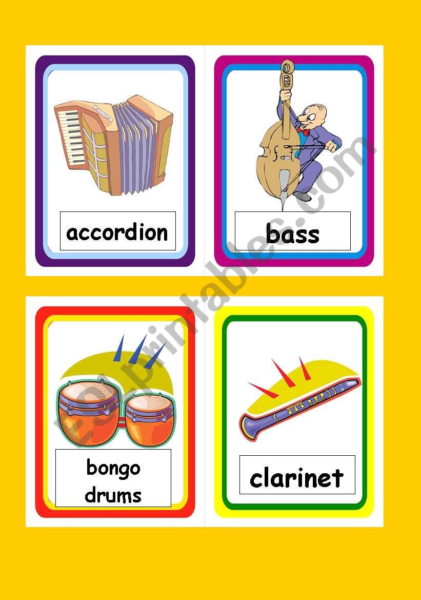 Music Flashcards 1 of 3 worksheet