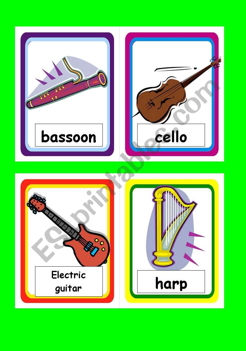 Music Flashcards 2 of 3 worksheet