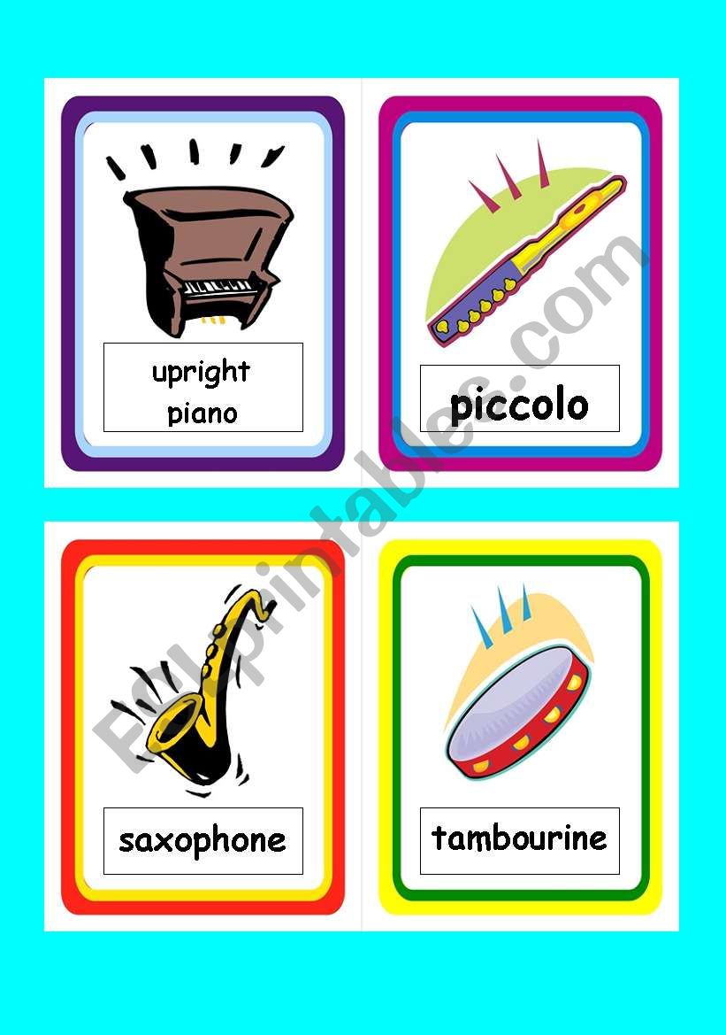 Music Flashcards 3 of 3 worksheet