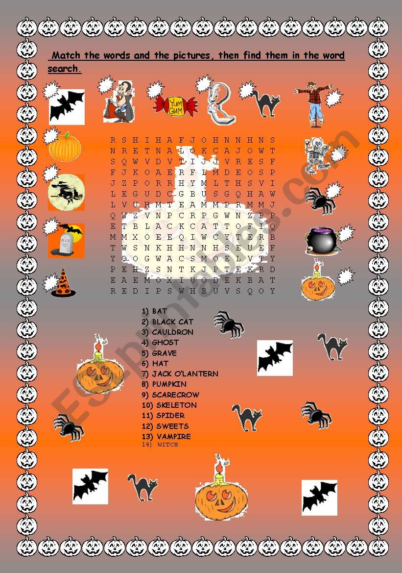 Halloween worksheet