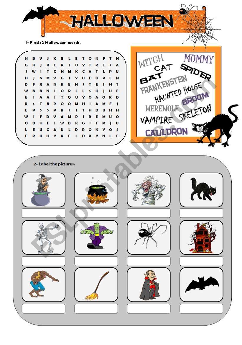 Halloween worksheet