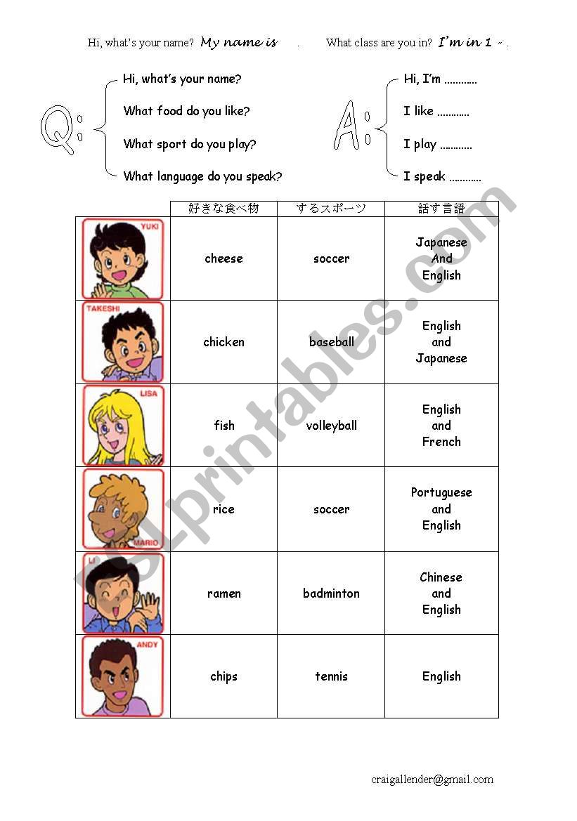 using what? question worksheet