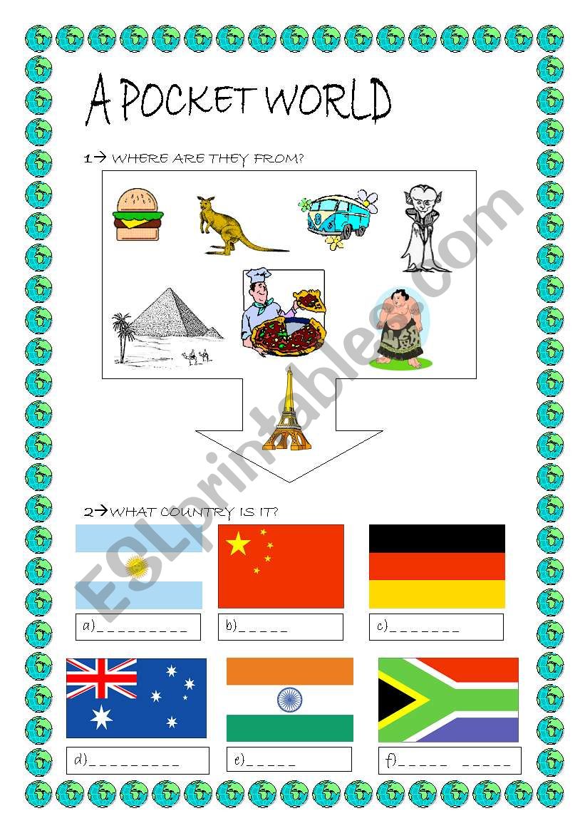 A POCKET WORLD worksheet