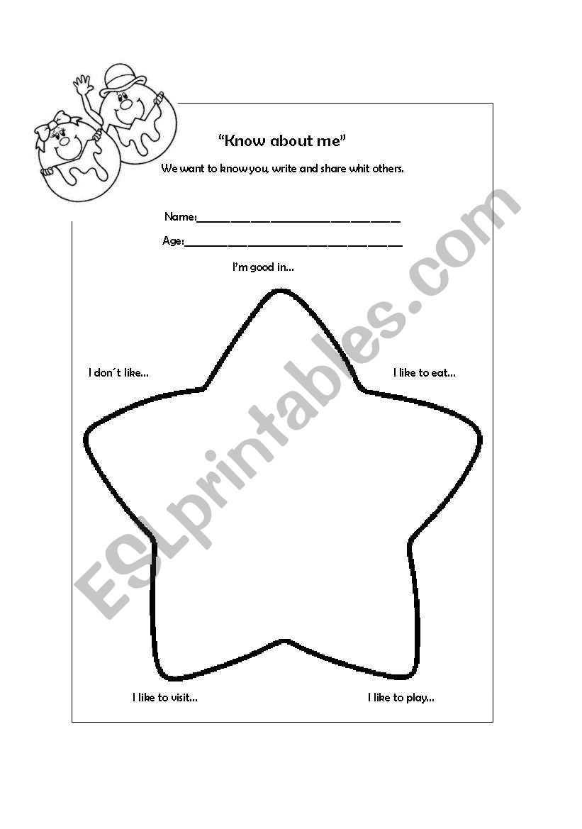 Know about me!!! worksheet