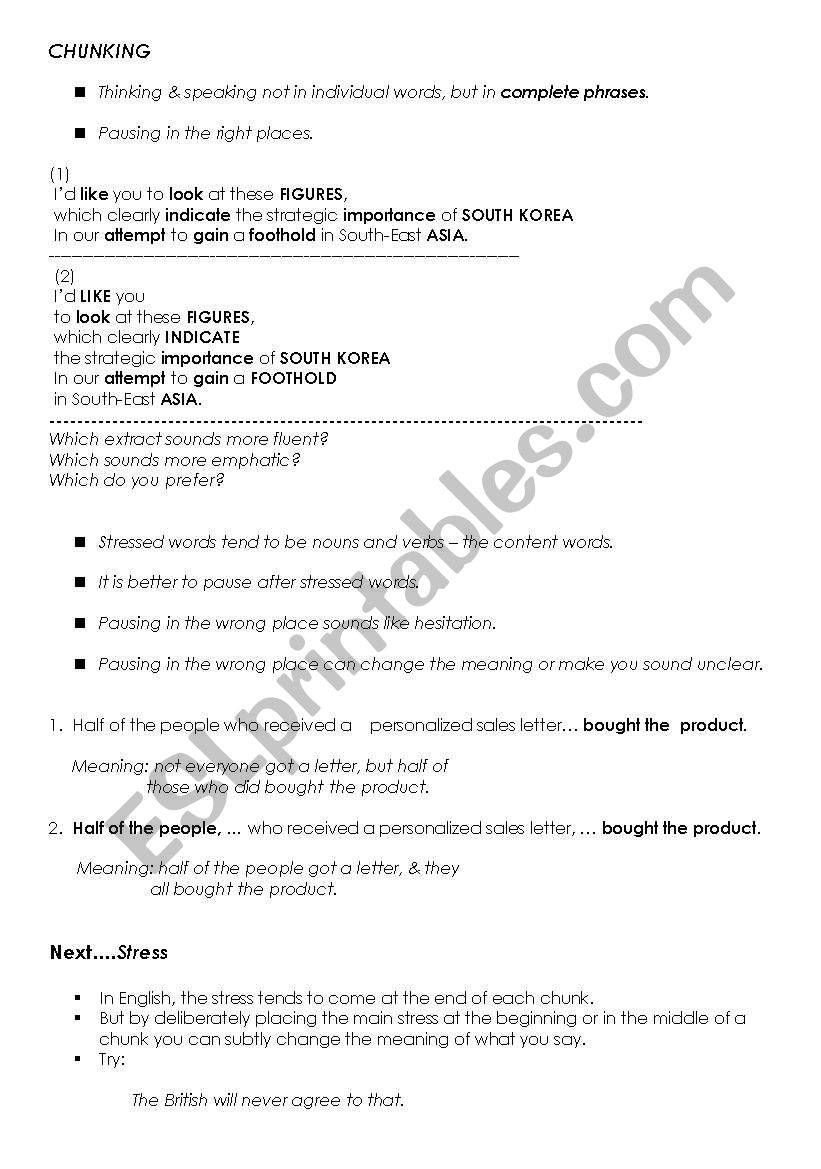 powerful presentation worksheet