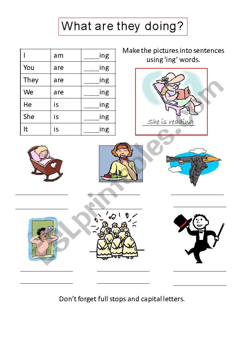 Present continuous worksheet worksheet