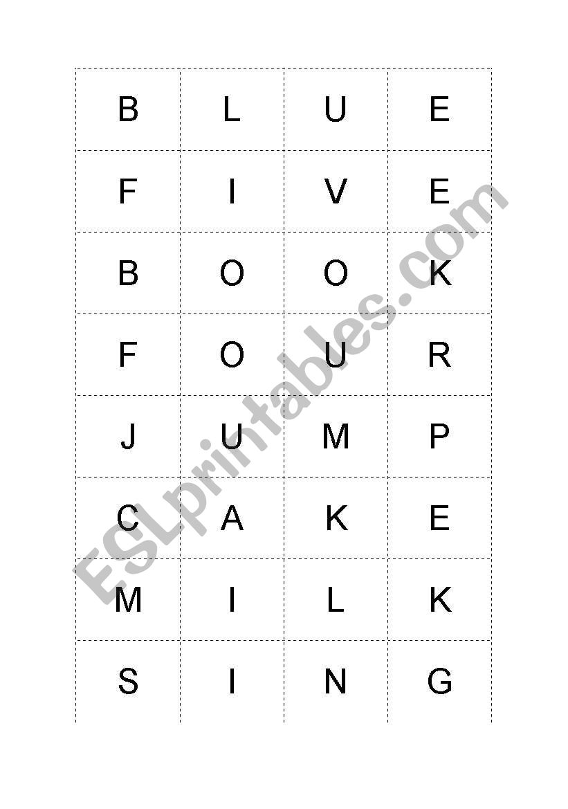 4-letter words game worksheet