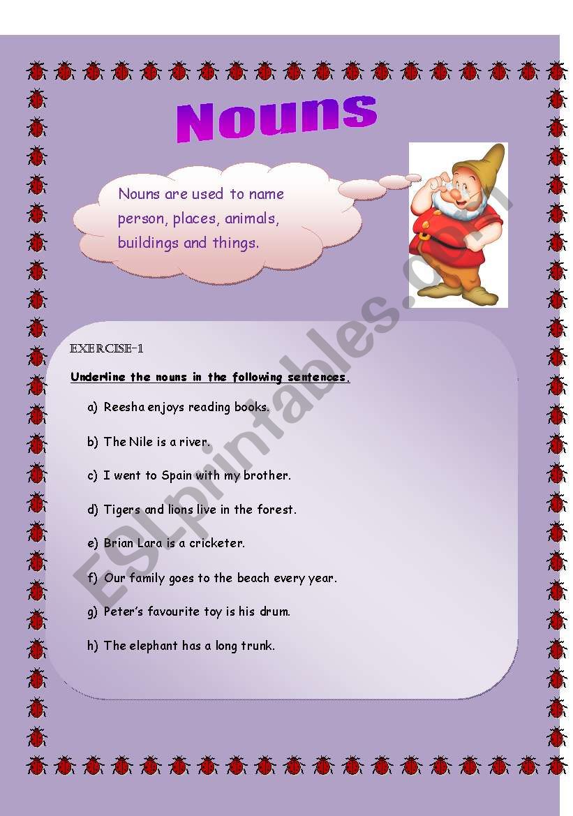 nouns: part-1 worksheet